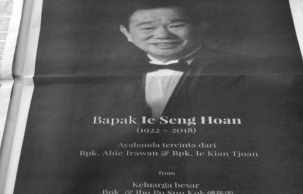Ie Seng Hoan Passes Away